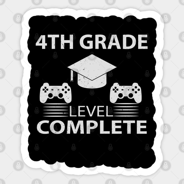 4TH Grade Level Complete Sticker by Hunter_c4 "Click here to uncover more designs"